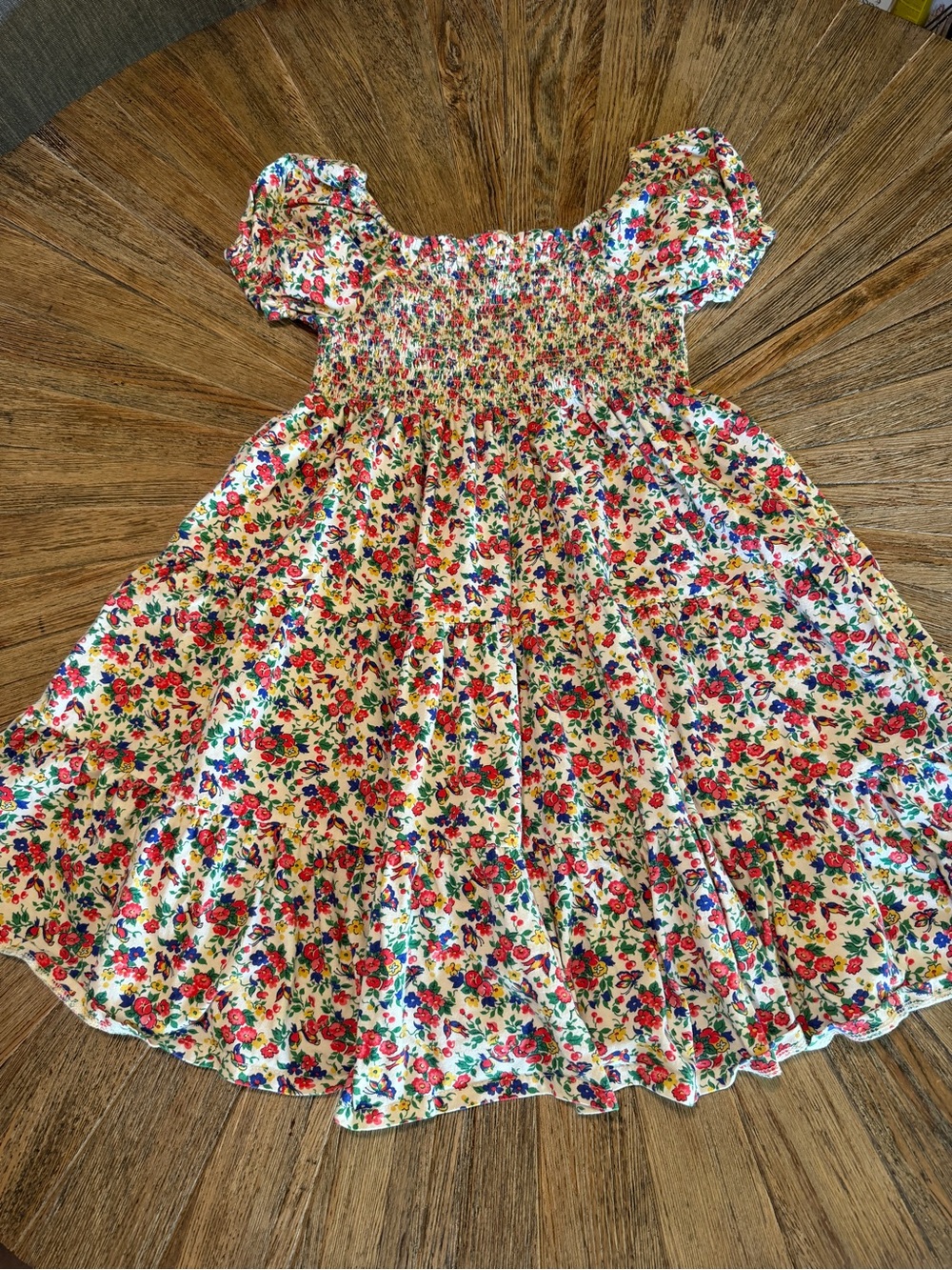 Polo Ralph Lauren girls floral smocked jersey dress 100% cotton